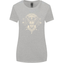 Ancient Mayan Aztec Tiger Art Tattoo Tribal Womens Wider Cut T-Shirt Sports Grey