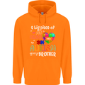 And He's My Brother Autistic Autism ASD Childrens Kids Hoodie Orange