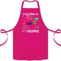 And He's My Brother Autistic Autism ASD Cotton Apron 100% Organic Pink
