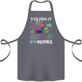 And He's My Brother Autistic Autism ASD Cotton Apron 100% Organic Steel
