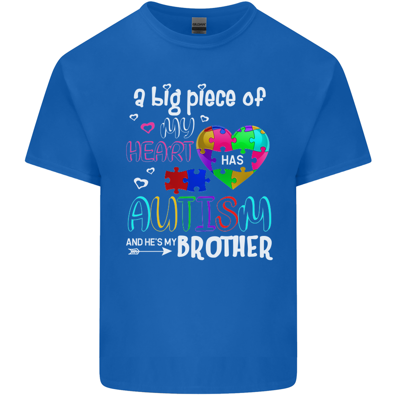 And He's My Brother Autistic Autism ASD Kids T-Shirt Childrens Royal Blue