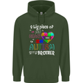 And He's My Brother Autistic Autism ASD Mens 80% Cotton Hoodie Forest Green