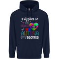 And He's My Brother Autistic Autism ASD Mens 80% Cotton Hoodie Navy Blue