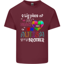 And He's My Brother Autistic Autism ASD Mens Cotton T-Shirt Tee Top Maroon