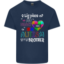 And He's My Brother Autistic Autism ASD Mens Cotton T-Shirt Tee Top Navy Blue