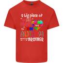 And He's My Brother Autistic Autism ASD Mens Cotton T-Shirt Tee Top Red