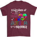 And He's My Brother Autistic Autism ASD Mens T-Shirt Cotton Gildan Maroon