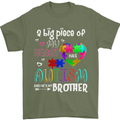 And He's My Brother Autistic Autism ASD Mens T-Shirt Cotton Gildan Military Green