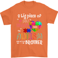 And He's My Brother Autistic Autism ASD Mens T-Shirt Cotton Gildan Orange
