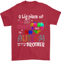 And He's My Brother Autistic Autism ASD Mens T-Shirt Cotton Gildan Red