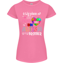 And He's My Brother Autistic Autism ASD Womens Petite Cut T-Shirt Azalea