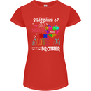 And He's My Brother Autistic Autism ASD Womens Petite Cut T-Shirt Red