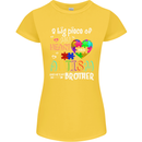 And He's My Brother Autistic Autism ASD Womens Petite Cut T-Shirt Yellow