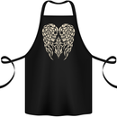 Angel Skull Wings Motorcycle Biker Cotton Apron 100% Organic Black