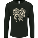Angel Skull Wings Motorcycle Biker Mens Long Sleeve T-Shirt Black