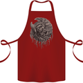 Angel Skull of Death Biker Motorbike Gothic Cotton Apron 100% Organic Maroon