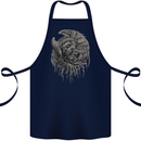 Angel Skull of Death Biker Motorbike Gothic Cotton Apron 100% Organic Navy Blue