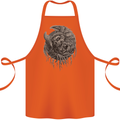 Angel Skull of Death Biker Motorbike Gothic Cotton Apron 100% Organic Orange