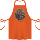 Angel Skull of Death Biker Motorbike Gothic Cotton Apron 100% Organic Orange