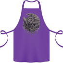 Angel Skull of Death Biker Motorbike Gothic Cotton Apron 100% Organic Purple