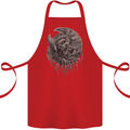 Angel Skull of Death Biker Motorbike Gothic Cotton Apron 100% Organic Red