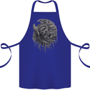 Angel Skull of Death Biker Motorbike Gothic Cotton Apron 100% Organic Royal Blue
