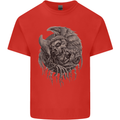 Angel Skull of Death Biker Motorbike Gothic Kids T-Shirt Childrens Red