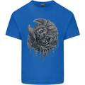 Angel Skull of Death Biker Motorbike Gothic Kids T-Shirt Childrens Royal Blue