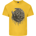 Angel Skull of Death Biker Motorbike Gothic Kids T-Shirt Childrens Yellow