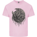 Angel Skull of Death Biker Motorbike Gothic Mens Cotton T-Shirt Tee Top Light Pink
