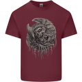 Angel Skull of Death Biker Motorbike Gothic Mens Cotton T-Shirt Tee Top Maroon