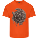 Angel Skull of Death Biker Motorbike Gothic Mens Cotton T-Shirt Tee Top Orange
