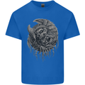 Angel Skull of Death Biker Motorbike Gothic Mens Cotton T-Shirt Tee Top Royal Blue