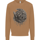 Angel Skull of Death Biker Motorbike Gothic Mens Sweatshirt Jumper Caramel Latte