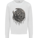 Angel Skull of Death Biker Motorbike Gothic Mens Sweatshirt Jumper White