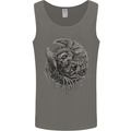 Angel Skull of Death Biker Motorbike Gothic Mens Vest Tank Top Charcoal