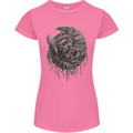 Angel Skull of Death Biker Motorbike Gothic Womens Petite Cut T-Shirt Azalea