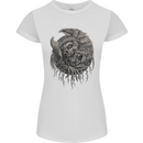 Angel Skull of Death Biker Motorbike Gothic Womens Petite Cut T-Shirt White