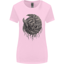 Angel Skull of Death Biker Motorbike Gothic Womens Wider Cut T-Shirt Light Pink