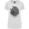 Angel Skull of Death Biker Motorbike Gothic Womens Wider Cut T-Shirt White