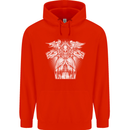 Angel of Death Day of the Dead Skull DOTD Childrens Kids Hoodie Bright Red