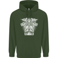 Angel of Death Day of the Dead Skull DOTD Childrens Kids Hoodie Forest Green