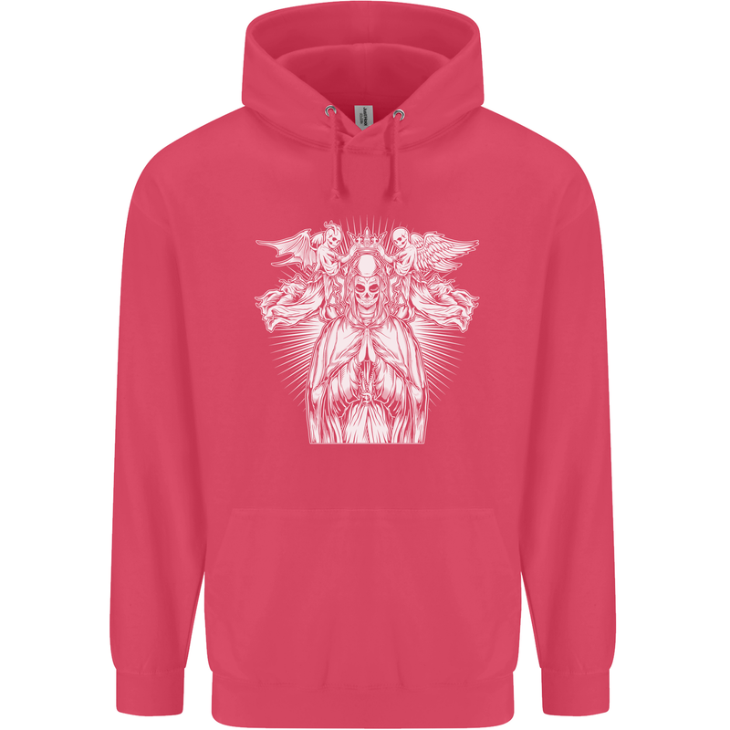 Angel of Death Day of the Dead Skull DOTD Childrens Kids Hoodie Heliconia