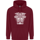 Angel of Death Day of the Dead Skull DOTD Childrens Kids Hoodie Maroon