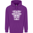 Angel of Death Day of the Dead Skull DOTD Childrens Kids Hoodie Purple