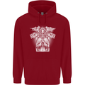 Angel of Death Day of the Dead Skull DOTD Childrens Kids Hoodie Red