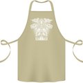Angel of Death Day of the Dead Skull DOTD Cotton Apron 100% Organic Khaki