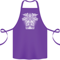 Angel of Death Day of the Dead Skull DOTD Cotton Apron 100% Organic Purple
