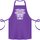Angel of Death Day of the Dead Skull DOTD Cotton Apron 100% Organic Purple