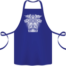Angel of Death Day of the Dead Skull DOTD Cotton Apron 100% Organic Royal Blue